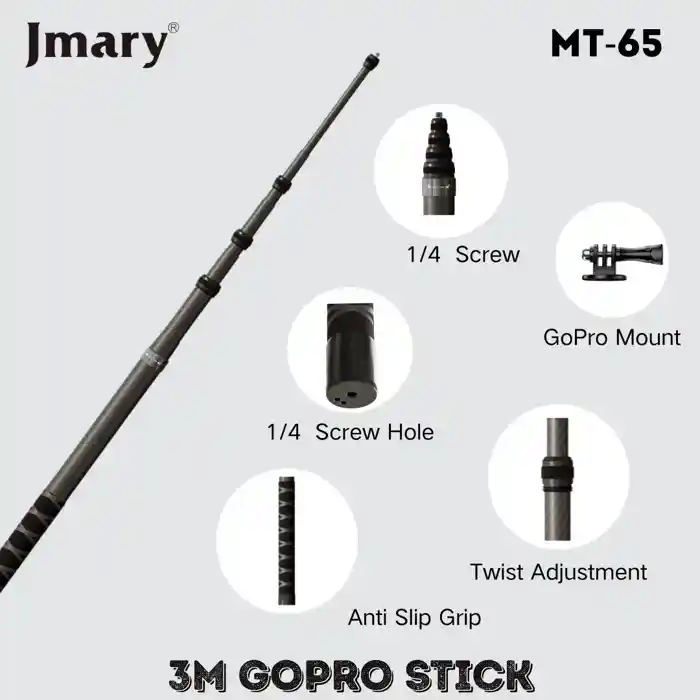 Jmary MT-65 Carbon Fiber GoPro Selfie Stick